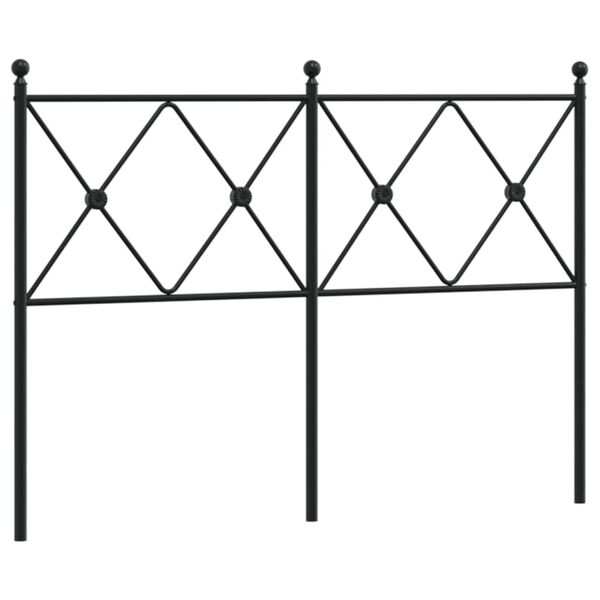 vidaXL Tăblie de pat metalică, negru, 120 cm