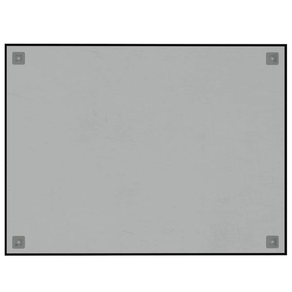vidaXL Placă magnetică de perete neagră 80x60 cm din sticlă securizată