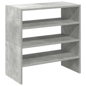 vidaXL Rafturi de pantofi 2 buc stivuibile beton gri 60x30x30,5 cm