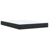 vidaXL Pat box spring cu saltea, negru, 140x200 cm, catifea