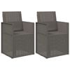 vidaXL Scaune de Dining pentru Grădină 2 pcs Gri deschis PP