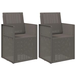 vidaXL Scaune de Dining pentru Grădină 2 pcs Gri deschis PP