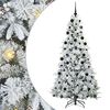 vidaXL Brad de Crăciun artificial cu ramuri articulare Alb 210 cm