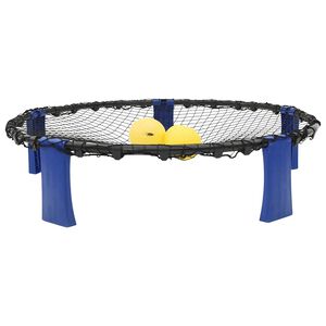 vidaXL Set plasă rotundă cu 3 mingi și pompă suplimentară, &Oslash;90x20 cm