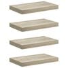 vidaXL Rafturi de perete suspendate, 4 buc., stejar, 40x23x3,8 cm, MDF