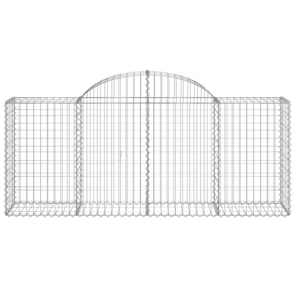vidaXL Coșuri gabion arcuite 50 buc, 200x50x80/100 cm, fier galvanizat