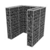 vidaXL Gabion unic &icirc;ngrădire pubelă, oțel, 110 x 100 x 120 cm