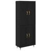 vidaXL Bufet Stejar Negru 69,5 x 34 x 180 cm Lemn prelucrat