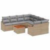 vidaXL Set de canapele pentru grădină 9 buc. Beige și gri deschis