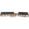 vidaXL Set de canapele de exterior 9 buc. Natural și Antracit