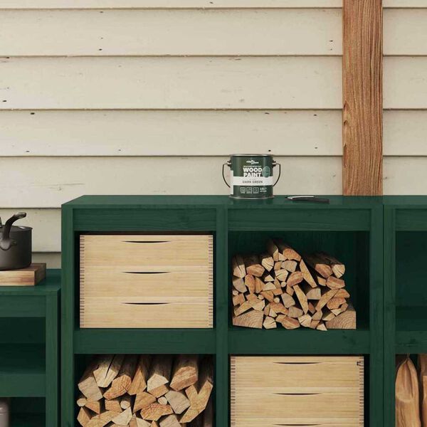 vidaXL Vopsea pentru lemn Verde 16,5 x 16,5 x 15,9 cm Print pe perete