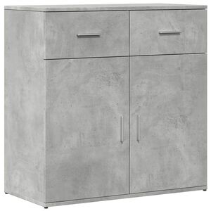 vidaXL Servantă, gri beton, 79x38x80 cm, lemn compozit