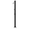 vidaXL Duș Solar Extern Negru 217 cm PVC și Aluminiu