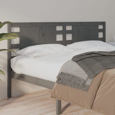 vidaXL Tăblie de pat, gri, 166x4x100 cm, lemn masiv de pin