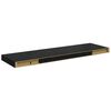 vidaXL Raft de perete suspendat, negru, 80x23,5x3,8 cm, MDF