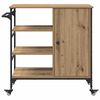 vidaXL Troler de Bucătărie Stejar Artisan și Negru