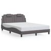 vidaXL Cadru de pat, Viana, fără saltea, gri, 120x200 cm, piele ecologică