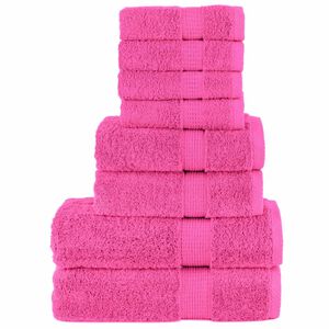 vidaXL Set de prosoape premium SOLUND, 8 piese, roz, 600 g/m&sup2;