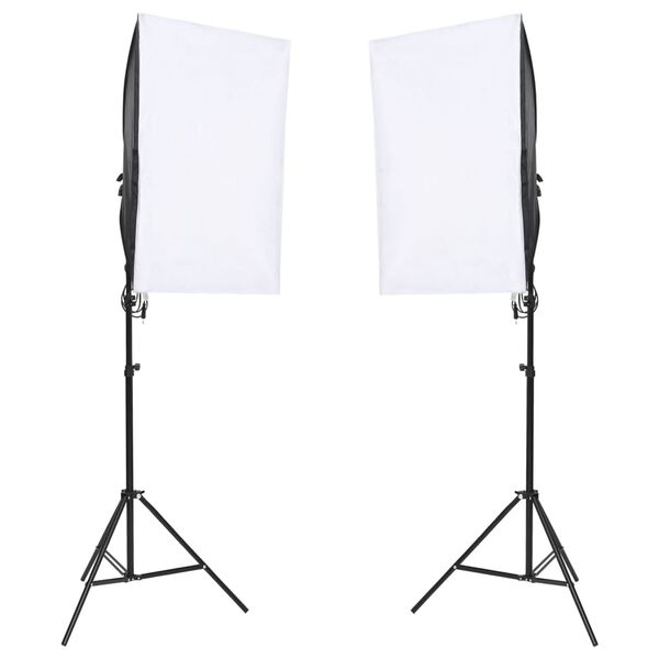 vidaXL Kit studio foto cu set de lumină și fundal