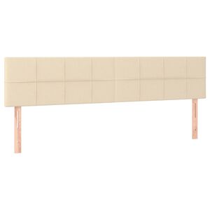 vidaXL Tăblii de pat, crem, 160x5x78/88 cm, textil
