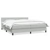 vidaXL Pat box spring cu saltea, gri deschis, 200x210 cm, catifea