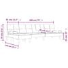 vidaXL Canapea extensibilă &icirc;n formă de L gri 255x140x70 cm piele eco