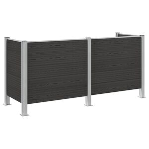 vidaXL &Icirc;mprejmuire pentru Coș de Gunoi Gri 237 x 85 x 115 cm