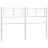 vidaXL Tăblie de pat de schimb metalică, alb, 120 cm