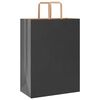 vidaXL Pungi de h&acirc;rtie 250 buc cu m&acirc;nere negre 32x17x44 cm