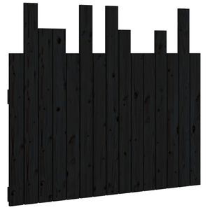vidaXL Tăblie de pat pentru perete, negru, 95,5x3x80 cm lemn masiv pin