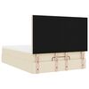 vidaXL Cadru de pat otoman cu saltea crem 140x190cm stofa
