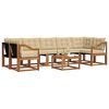 vidaXL Set de canapele de exterior cu pernă 8 pcs Natural și Bej