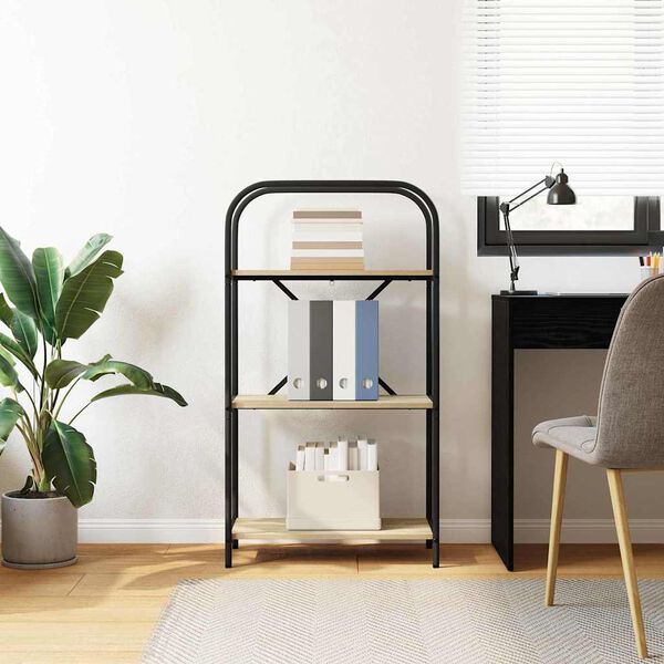 vidaXL Raft pentru cărți Stejar Sonoma 60 x 30 x 109 cm Lemn compozit