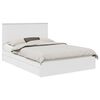 vidaXL Pat cu storage cu sertar Alb 140 x 200 cm Lemn prelucrat