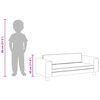 vidaXL Canapea copii cu taburet crem 100x50x30cm piele ecologică