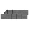 vidaXL Set de Gard 10 buc. 1657 x 186 cm WPC și Aluminiu Gri