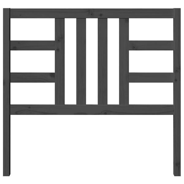 vidaXL Tăblie de pat, gri, 106x4x100 cm, lemn masiv de pin