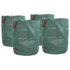vidaXL Saci pentru deșeuri din grădină 4 pcs Verde 66 x 66 x 83.5 cm