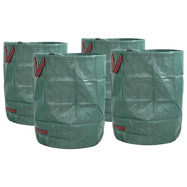 vidaXL Saci pentru deșeuri din grădină 4 pcs Verde 66 x 66 x 83.5 cm