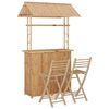 vidaXL Set mobilier de bar, 3 piese, bambus