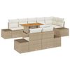 vidaXL Set de canapele pentru grădină 9 buc. Bej Rattan poli