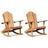 vidaXL Scaun rocking Adirondack 2 pcs Maro 100 x 77 x 99 cm
