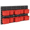 vidaXL Racord pentru Containere Negru și roșu 77,5 x 2 x 39 cm PP