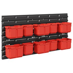 vidaXL Racord pentru Containere Negru și roșu 77,5 x 2 x 39 cm PP