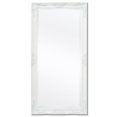 vidaXL Oglindă de perete în stil baroc, 120 x 60 cm, alb