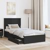 vidaXL Pat cu storage cu headboard Negru 100 x 200 cm Lemn compozit