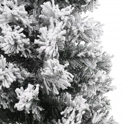 vidaXL Pom de Crăciun artificial subțire cu zăpadă, verde 150 cm, PVC