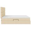 vidaXL Pat cu storage cu saltea Creme 180 x 200 cm Piele artificială
