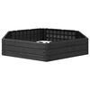 vidaXL Pat ridicat Negru 148 x 129 x 25 cm PP