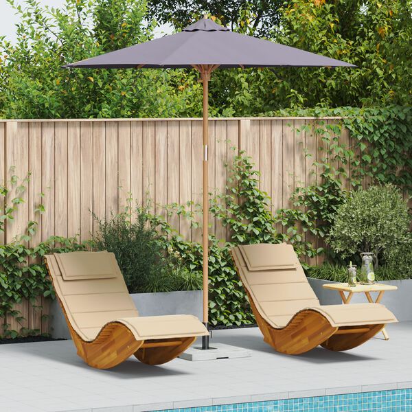 vidaXL Parasol de Grădină Gri închis 240 x 240 x 260 cm Bambus